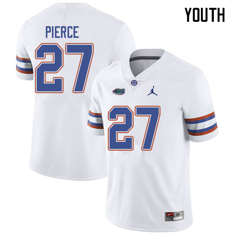 Jordan Brand Youth #27 Dameon Pierce Florida Gators College Football Jerseys Sale-White